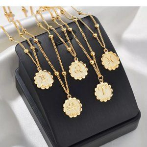 Pisces Gold Zodiac Necklace